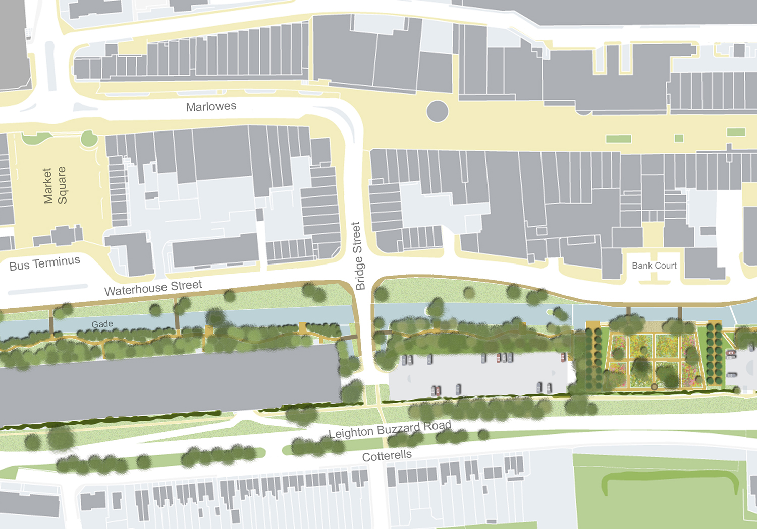 Water Gardens Hemel Hempstead New Town