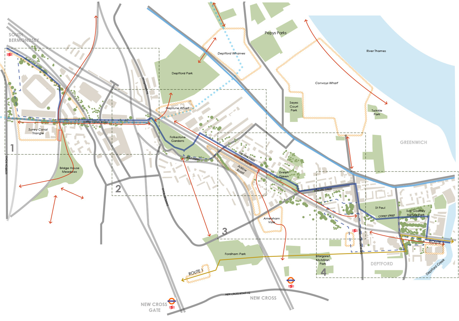 The Quietway, Lewisham